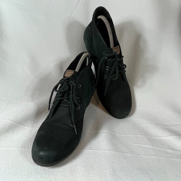 Cobb Hill Leather Suede Ankle Bootie Laurel Black Size US7.5 - Picture 1 of 8